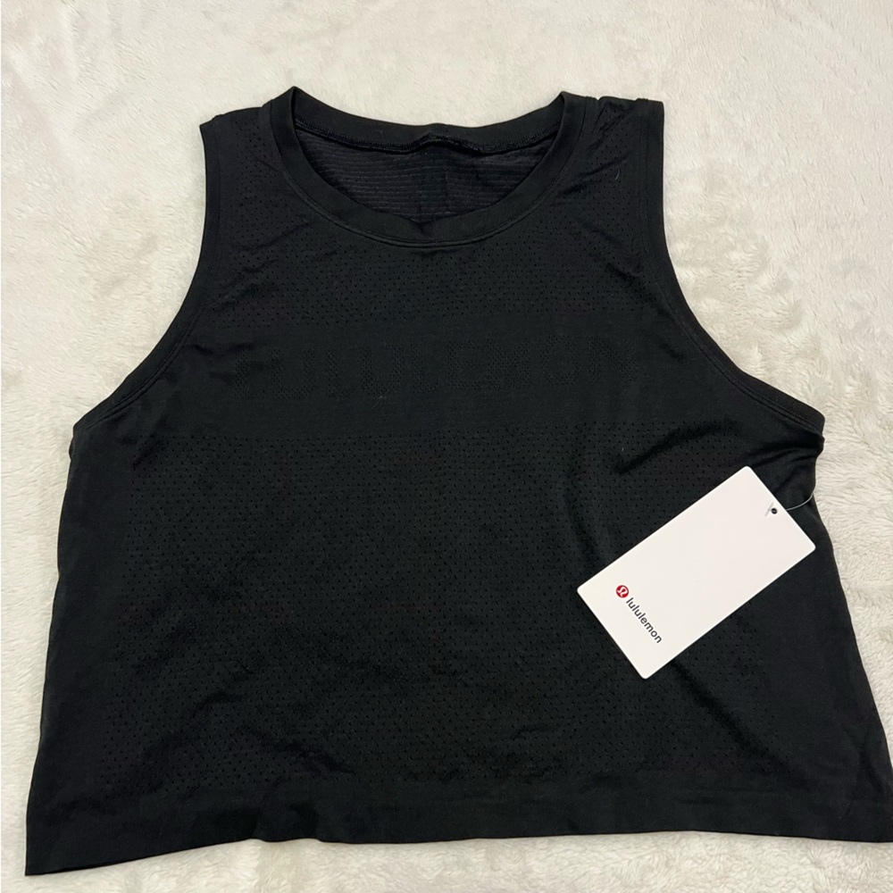 Lululemon Athletica Black Crop Tank Top